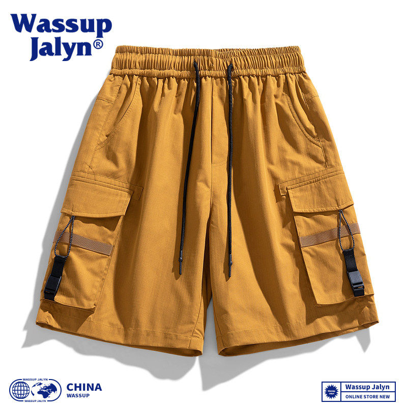 WASSUP JALYN美式工装短裤男事夏季高级感痞帅薄款休闲沙滩五分裤,男装,短裤,淘宝优惠券,粉丝福利购,淘宝优惠卷