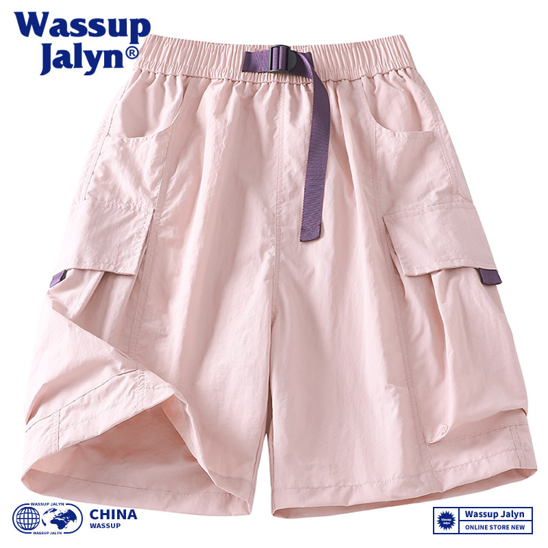 WASSUP JALYN短裤男夏季冰丝速干工装五分裤2026新款多口袋休闲裤