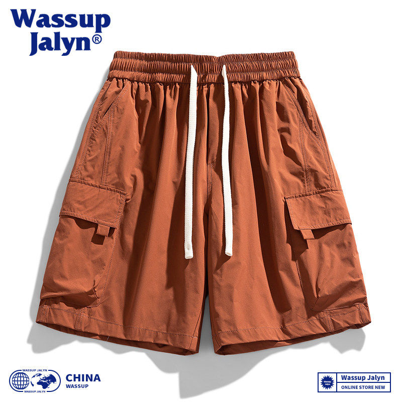 WASSUP JALYN夏季工装冰丝短裤男士薄款沙滩裤宽松速干直筒五分裤,男装,短裤,淘宝优惠券,粉丝福利购,淘宝优惠卷