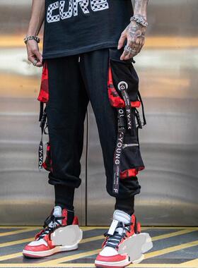 Hip-hop loose overalls and leg trousers 嘻哈宽松工装束脚长裤