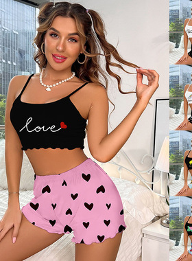 Strap slimming home sleepwear for women 吊带女士修身家居睡衣