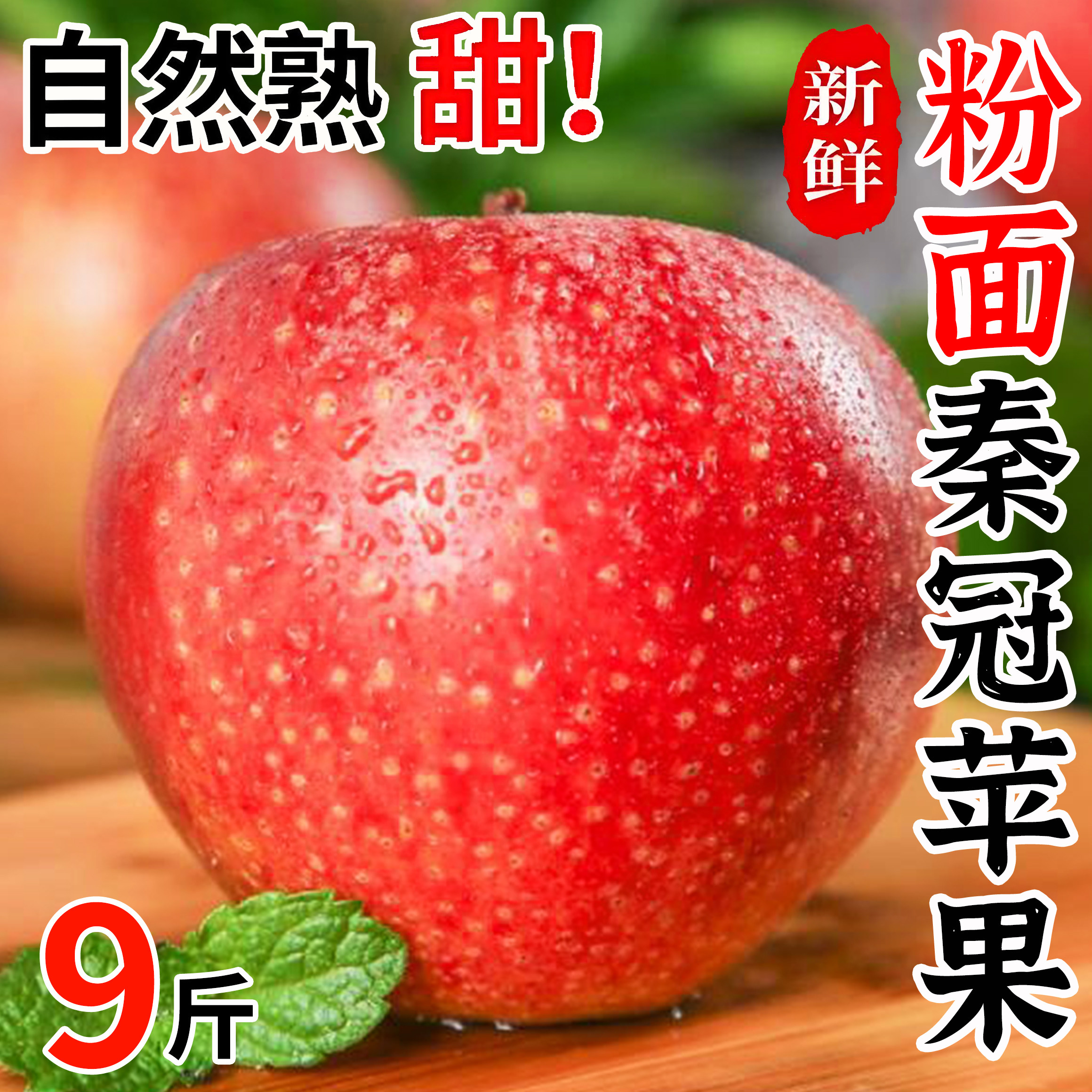 陕西秦冠苹果老品种当季粉面沙甜新鲜老人宝宝刮泥萍果9斤装整箱