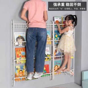 儿墙壁书架书家用铁艺置物墙架简童易靠54651231宝宝柜小书架壁挂