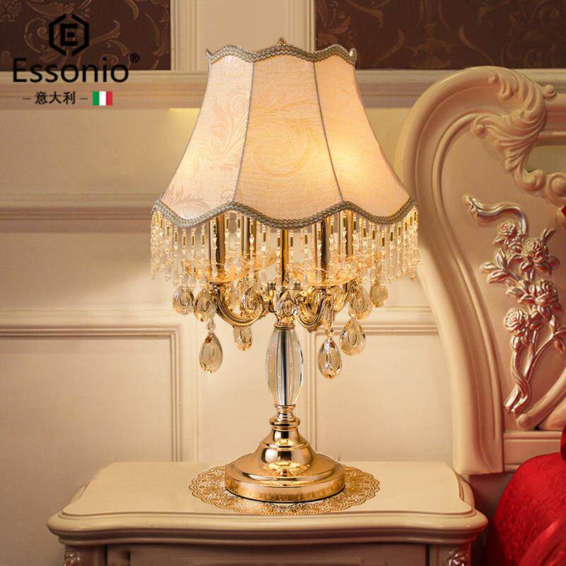 essonio意大利水晶台灯轻奢欧式卧室床头灯客厅高档法式高级感