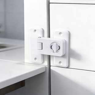 免打孔门扣90度推拉门锁扣移门锁谷仓门锁卡扣厕所门插销栓防倾倒