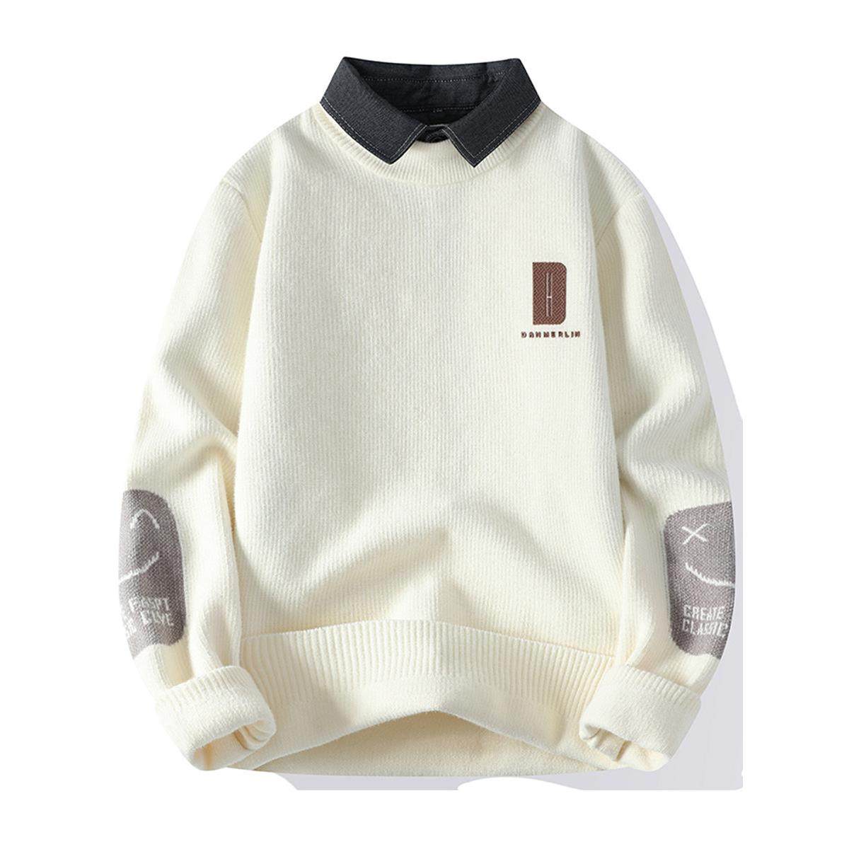 恒源祥衬衫领毛衣男秋冬加绒加厚假两件针织衫痞帅风内搭羊毛衫,户外/登山/野营/旅行用品,速干T恤,淘宝优惠券,粉丝福利购,淘宝优惠卷