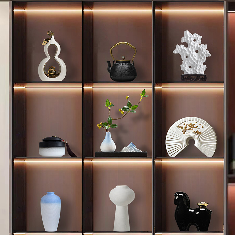 现代新中式轻奢高档客厅电视柜摆件家居创意装饰品酒柜书房摆设,家居饰品,桌面摆件,淘宝优惠券,粉丝福利购,淘宝优惠卷