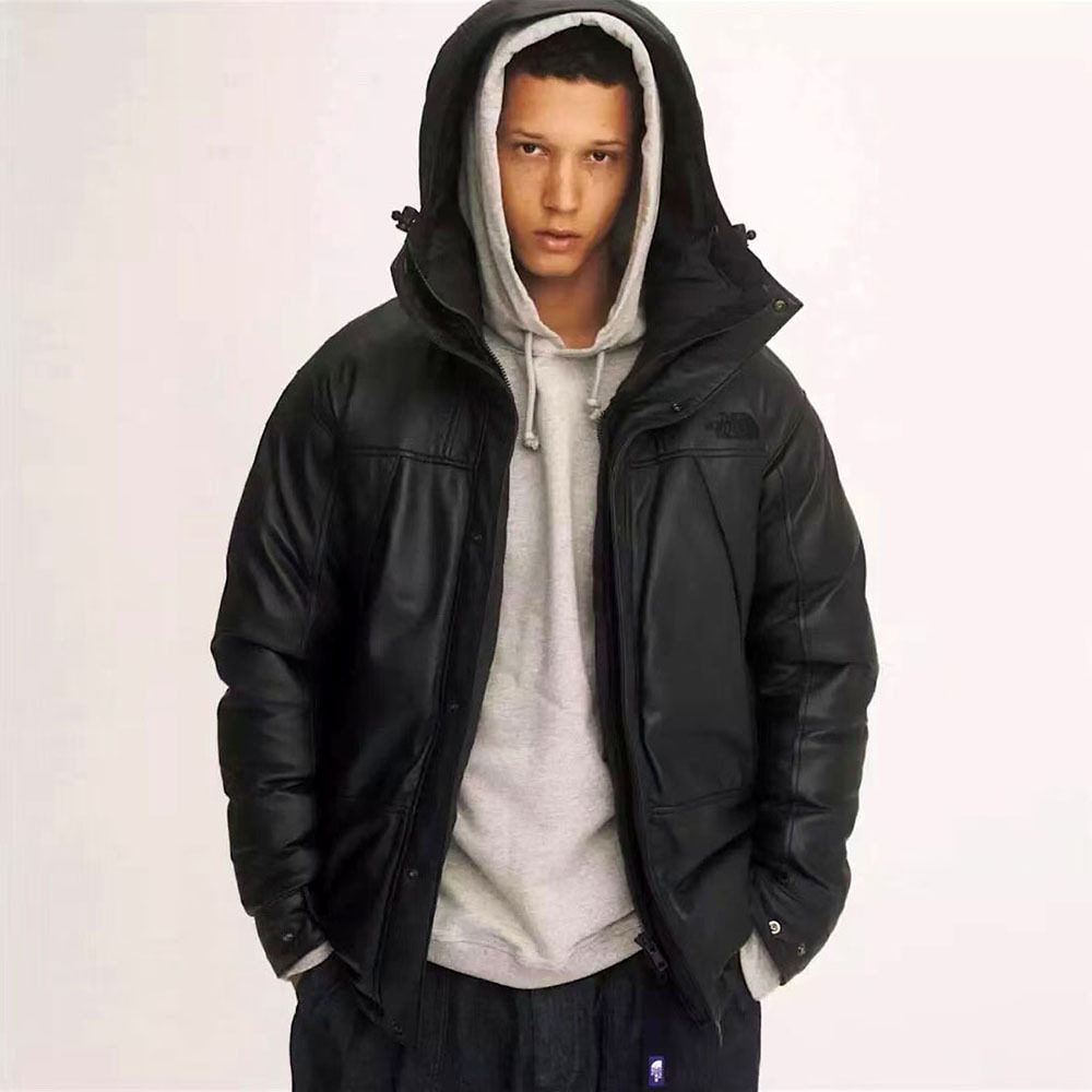 真皮羽绒服高版美版中长款男女户外运动休闲绵羊皮羽绒皮衣外套