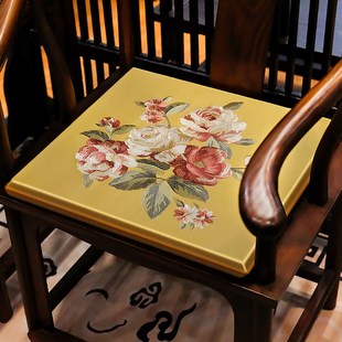 p红木椅子坐垫家用沙发实木餐椅圈椅茶椅太师U椅垫防滑凳子垫 中式