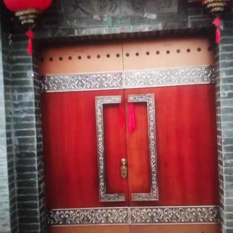 祥云古铜色拉手玻璃门木门把手中式I别墅门大拉手仿古大门拉手