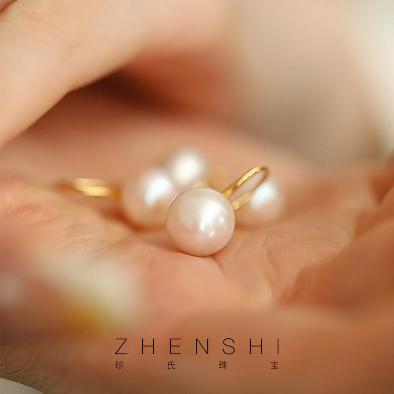 天然淡水珍珠耳钩女款秋冬