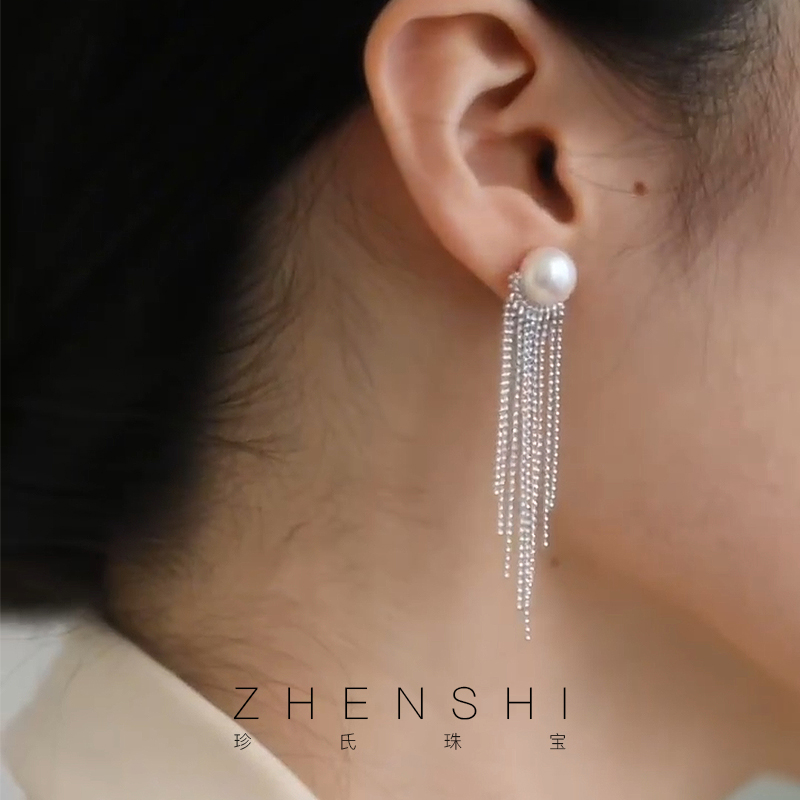 天然淡水珍珠耳钉耳环女款