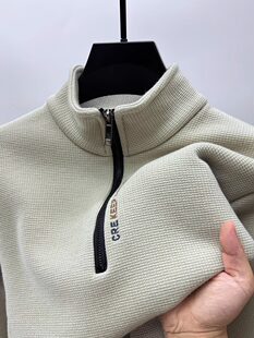 Autumn demi-season sweatshirt with zipper, insulated jacket, keep warm fitted long-sleeve, with a zipper