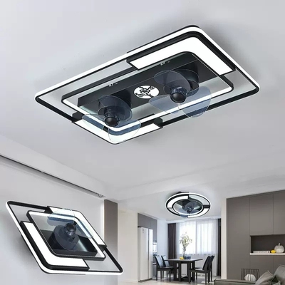 新款吸顶风扇灯摇头客厅灯带风扇