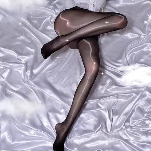 油光丝袜超细腻马油显瘦夏季水光袜油亮黑丝极光美腿少女丝袜脚交