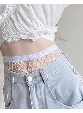 见男友小tips黑丝配破洞牛仔裤jk白色渔网袜到腰辣妹穿搭大码丝袜