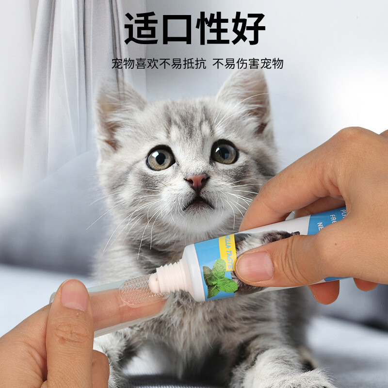 君鸿月宠物牙膏香草味猫咪牙膏口腔清洁狗狗牙膏洁齿猫牙膏宠物用