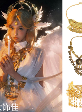 希腊女神复古流苏项链