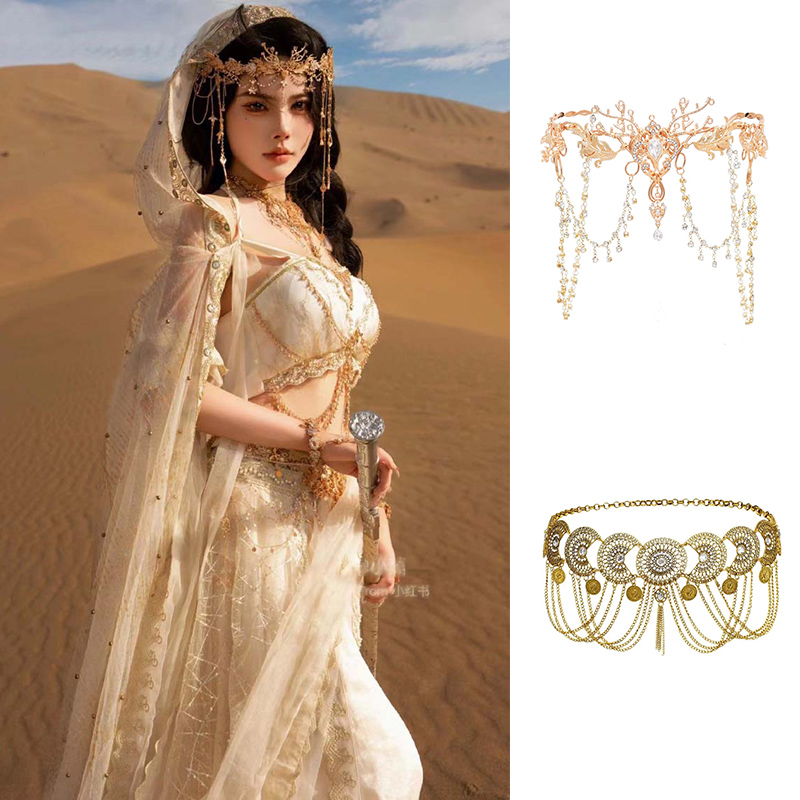 新款复古异域风公主流苏发饰发箍敦煌西域民族风头饰沙漠旅拍配饰