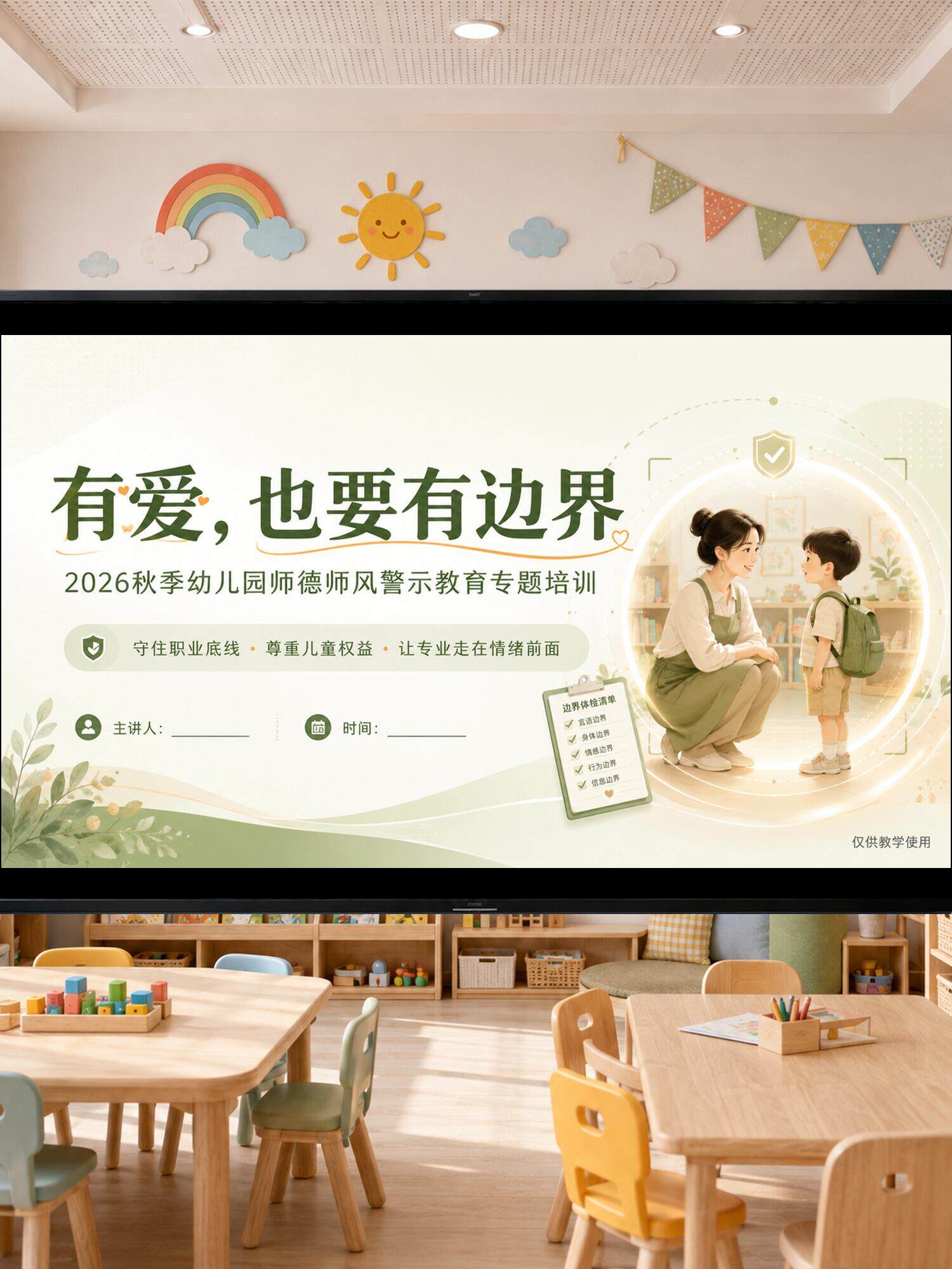 幼儿园师德师风培训PPT课件30页（可编辑）+配套讲稿
