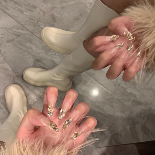 绝美~爆闪富家千金手工美甲