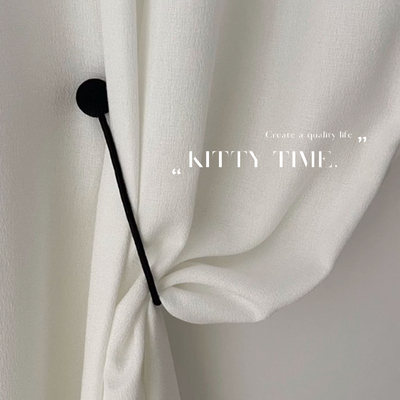 高级简约磁铁窗帘扣一对环新款免打孔窗帘绑带绑绳磁吸窗帘扣配件