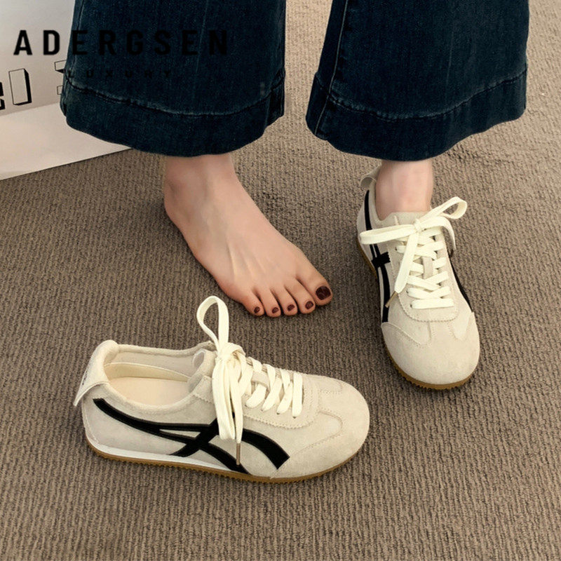 Adergsen阿甘鞋覆古德训鞋女士秋季新款百搭舒适软底运动休闲鞋子