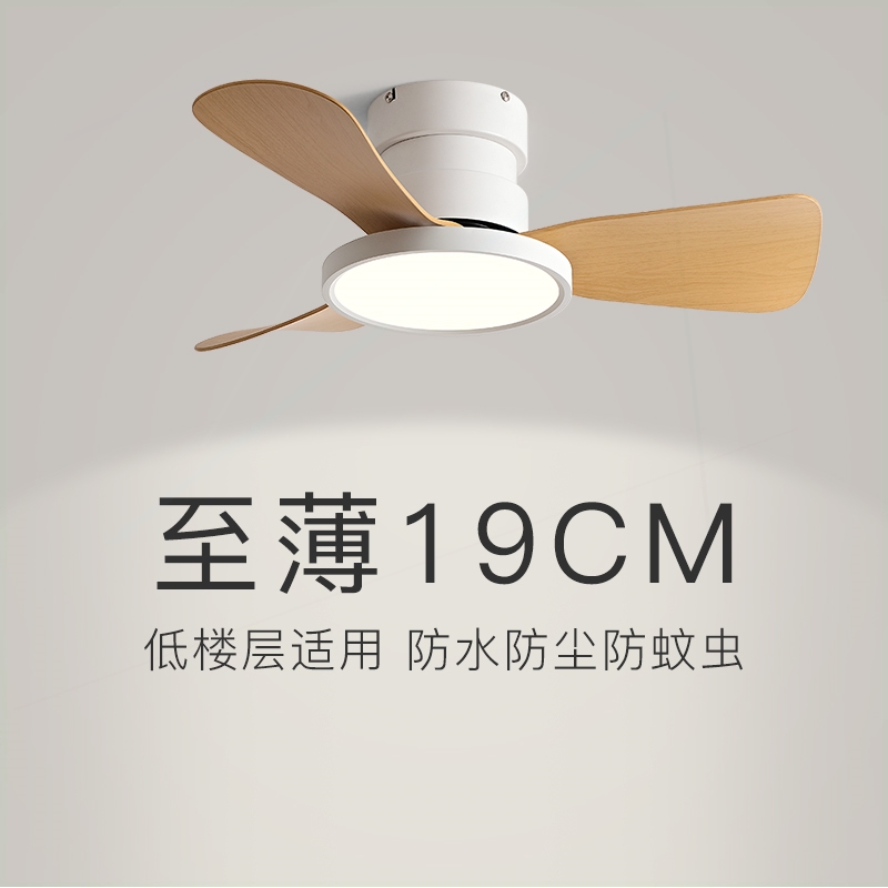 小型卧室风扇灯2025年新款家用小阳台吸顶吊扇灯尺寸餐厅静音过道