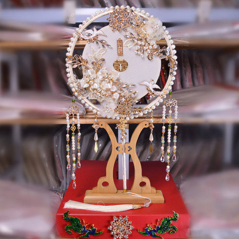 中式古典手工喜扇diy材料包手捧花新娘秀禾服婚礼团扇结婚出嫁扇,鲜花速递/花卉仿真/绿植园艺,新娘手捧花,淘宝优惠券,粉丝福利购,淘宝优惠卷