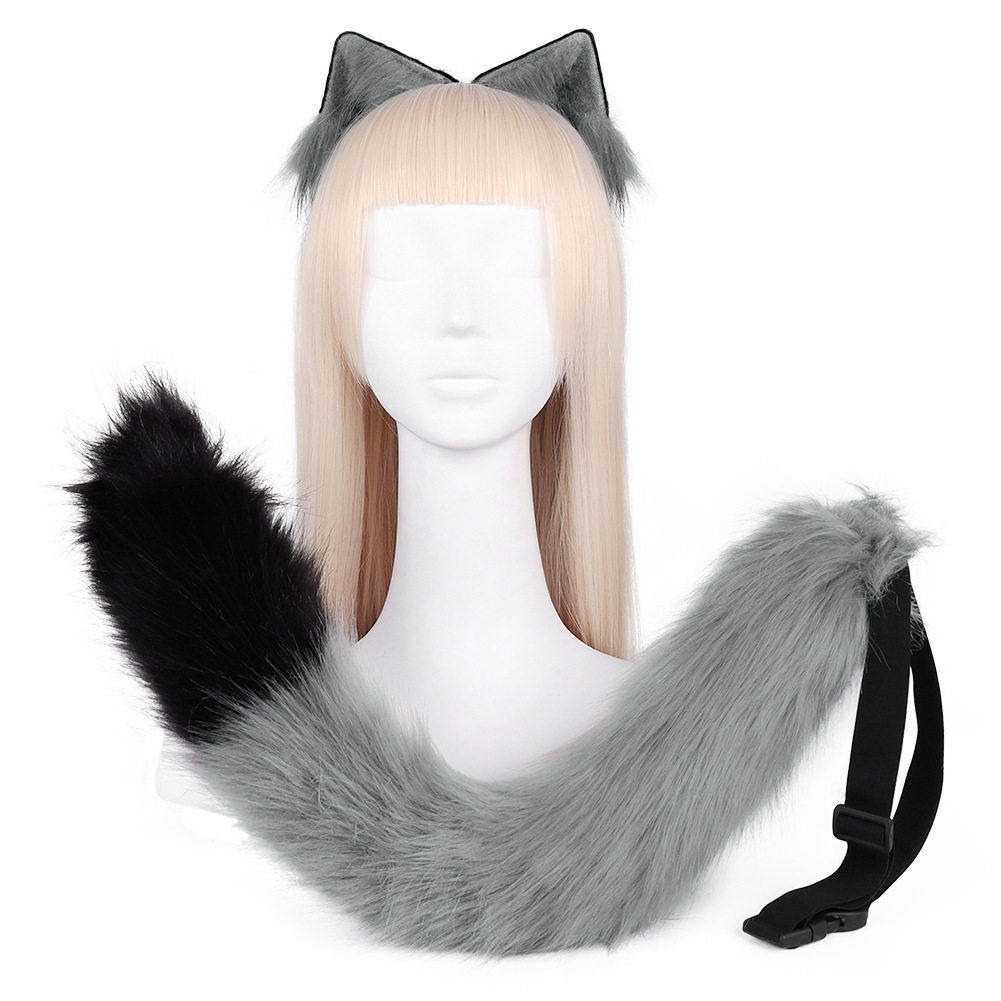 仿真可爱狐狸尾巴手作可调节猫耳发箍猫尾套装cos兽耳兽尾,模玩/动漫/周边/娃圈三坑/桌游,COSPLAY配件/道具/人偶服,淘宝优惠券,粉丝福利购,淘宝优惠卷