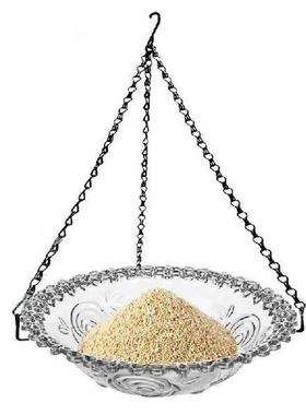 Birdbath Bowl Clear Large Outdoor Bird Feeder Bird Bath