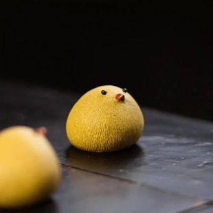 Cute Chicken Toy Handheld Purple Pet Handmade Clay Tea