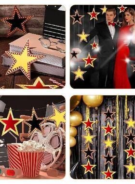 Star Card Decoupage Paper Movie Night Photo Booth Props