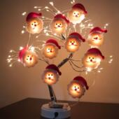 Christmas Light LED Snowman Garland String Merry