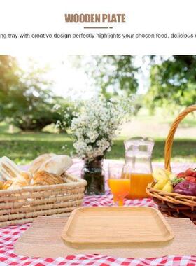 Bamboo Tray Food Serving Plate Vintage Home Tea ganizer