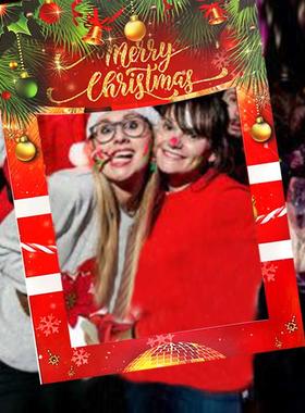 Christmas Paper Frame Photo Booth Props Merry Christmas Part