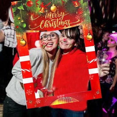 Christmas Paper Frame Photo Booth Props Merry Christmas Part