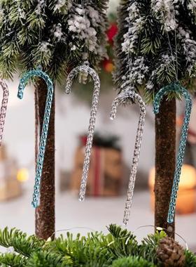 Acrylic Ornaments, Candy Cane and Icicle Christmas Set圣诞