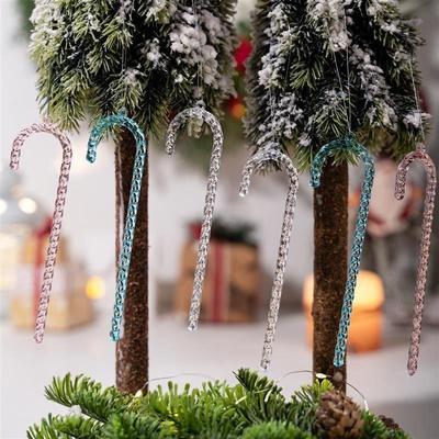 Acrylic Ornaments, Candy Cane and Icicle Christmas Set圣诞