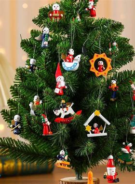 Wooden Christmas Ornaments Gift Natural Wood HangDecor Colle