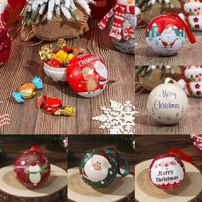 Christmas Candy Box Tin Ball Candy Can Gift Packaging Box Pr