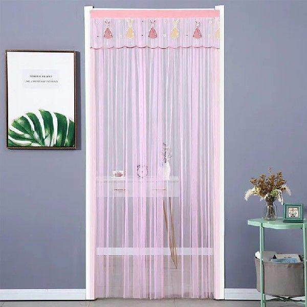 Lace Door Curtain Summer Self-adhesive Anti-mosquito