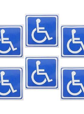 6 Sheets Disabled Signage Wheelchair Symbol Labels Decals
