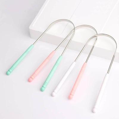 1PCS Stainless Steel Tongue Scraper Oral Tongue Cleaner