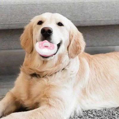 Puppy Chew Toys Squeaky Doughnut Shape Chew Toy Long