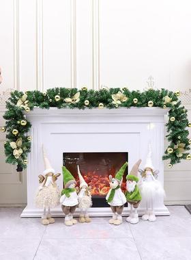 Flocked Snowflake Christmas Garland for Hotel Decor