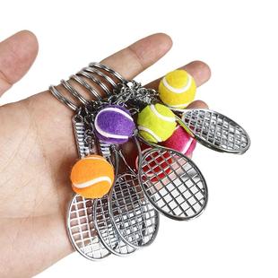 Racket Tennis Keychains Ball Rings 1pc Key Mini