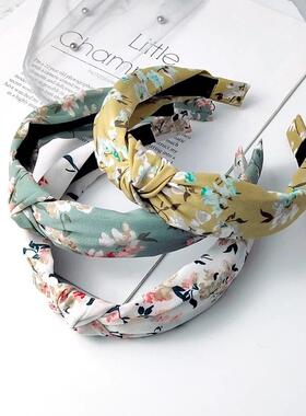 Girls New Flower Head Bands For Women Print Hair Hoop Knot H