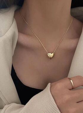 Love Heart Pendant Necklace For Women Men Personality Simple