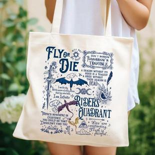Bags College Book for Gifts Tote Wing Fourth War Basgiath